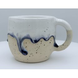 Keramik krus m/hank og citat-tekst "Kom s� de hviie"