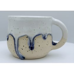 Keramik krus m/hank og citat-tekst "Kom s� de hviie"