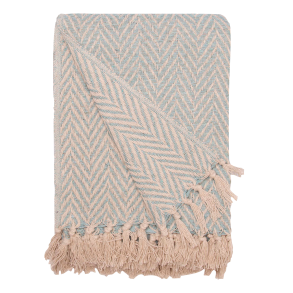 Plaid henri-mint/natur, 130x180 cm