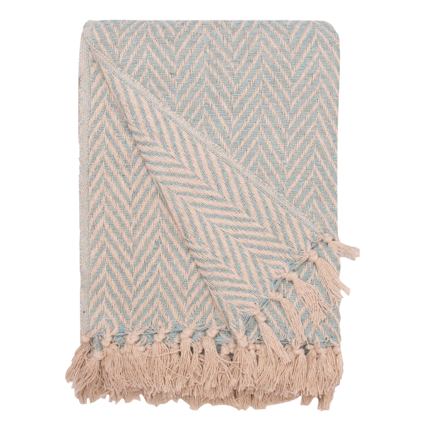 Plaid henri-mint/natur, 130x180 cm