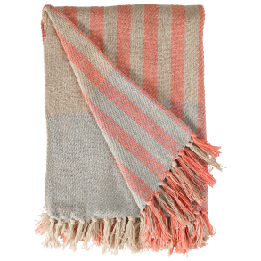 Plaid b�nd bl�/rav, 130x180 cm