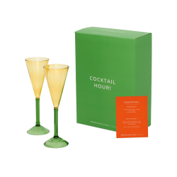 Champagneglas glas i st af 2 stk. i fin gaveske, 24x7,5 cm