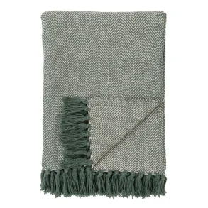 Cort plaid i farverne gr�n/hvid, 130x160 cm