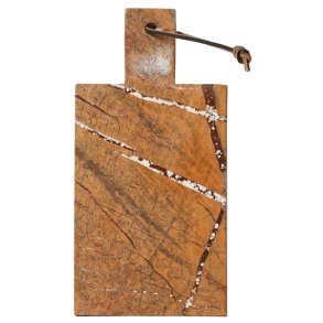 Serveringsbr�t i marmor, skov brun, 30cm x 15cm