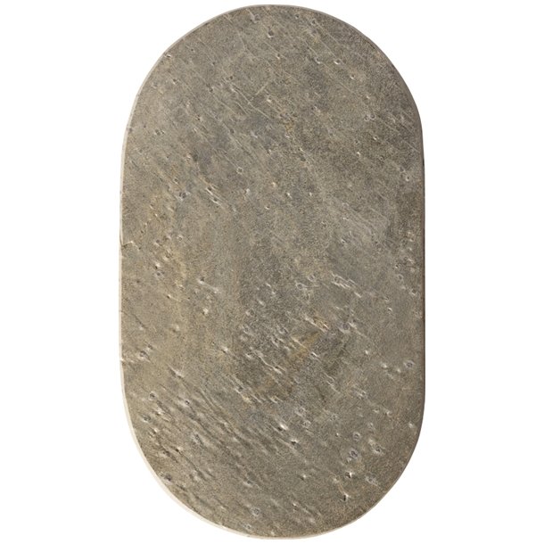 Ovalt fad i lysegr skifer, 23cm x 12cm