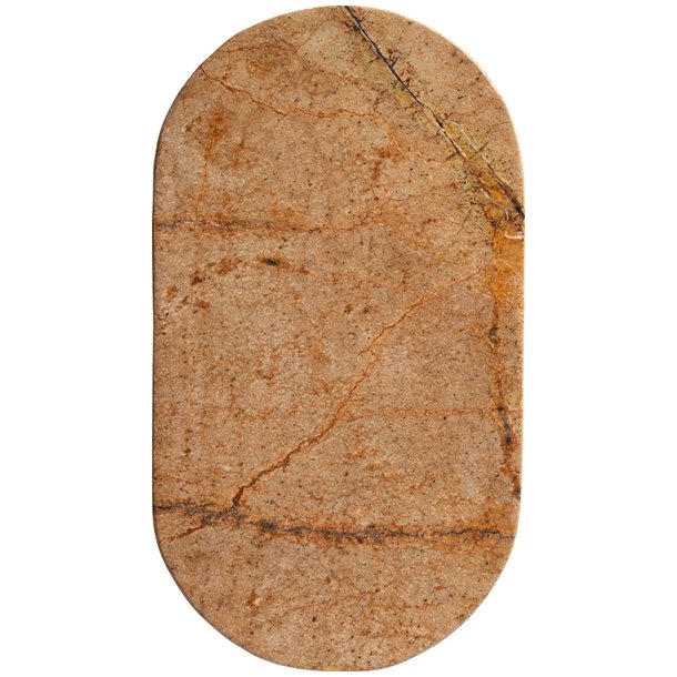 Ovalt fad i marmor, skov brun, 23cm x 12cm