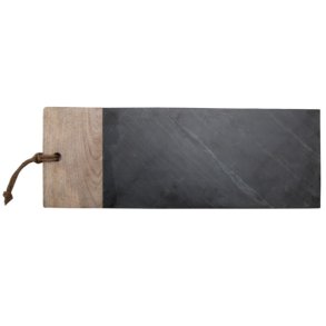 Serveringsbr�t i marmor, skifer sort, 60cm x 22cm