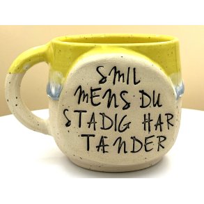 Keramik krus m/hank og citat-tekst 