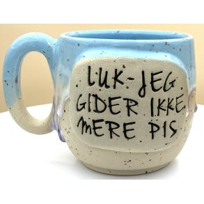 Keramik krus m/hank og citat-tekst 