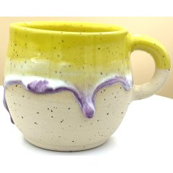 Keramik krus m/hank og citat-tekst "Jeg finder selv ud"