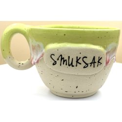 Keramik krus m/hank og citat-tekst "Smuksak"