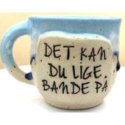 Keramik krus m/hank og citat-tekst "Det kan du lige bande p�"