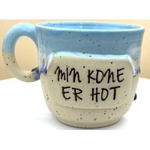 Keramik krus m/hank og citat-tekst 
