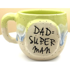 Keramik krus m/hank og citat-tekst 