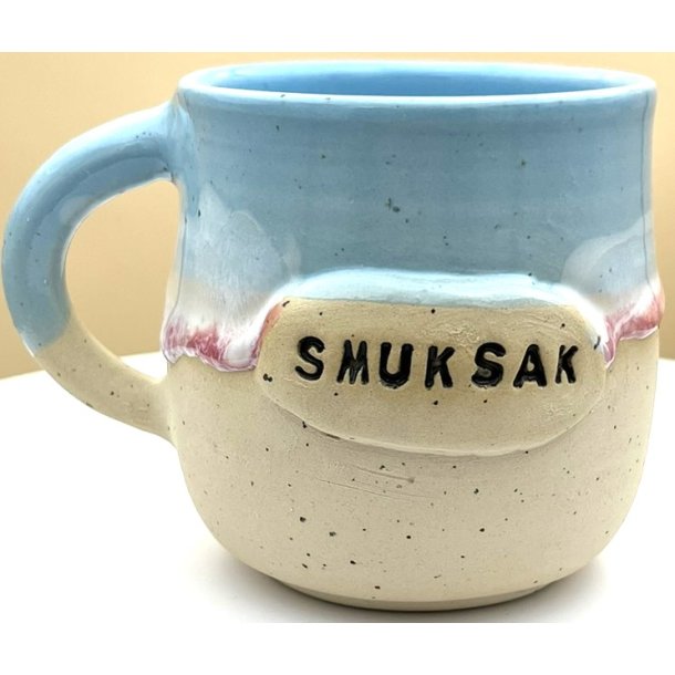 Keramik krus m/hank og citat-tekst "Smuksak"