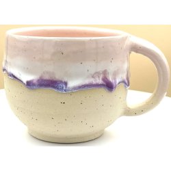 Keramik krus m/hank og citat-tekst "Bas ned !"