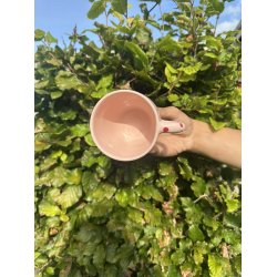 Keramik krus m/hank lyserd med prikker