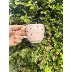 Keramik krus m/hank lyserd med prikker