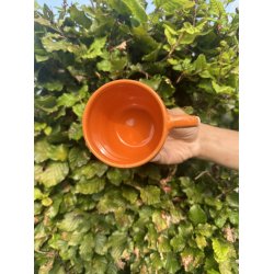 Keramik krus m/hank orange med lbeglasur