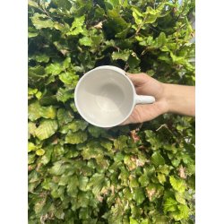 Keramik krus m/hank og citat-tekst "Kom s de hviie"