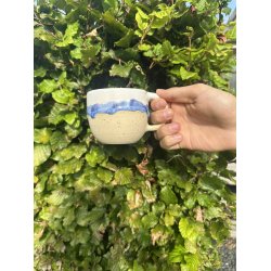 Keramik krus m/hank og citat-tekst "Kom s de hviie"