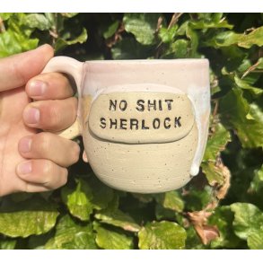 Keramik krus m/hank og citat-tekst 