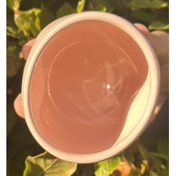 Keramik krus uden hank rosa med gule prikker