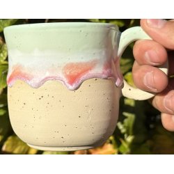 Keramik krus m/hank og citat-tekst "Krammer eller lammer"