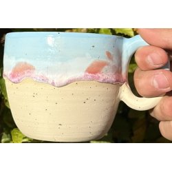 Keramik krus m/hank og citat-tekst "Krammer eller lammer"