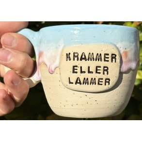 Keramik krus m/hank og citat-tekst 