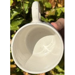 Keramik krus m/hank og citat-tekst "Kom s de hviie"