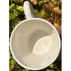 Keramik krus m/hank og citat-tekst "Kom s de hviie"