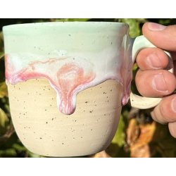 Keramik krus m/hank og citat-tekst "Jeg hepper p dig"