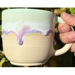 Keramik krus m/hank og citat-tekst "Smil mens du stadig har tnder"