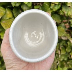 Keramik krus uden hank med lyserd lbeglasur