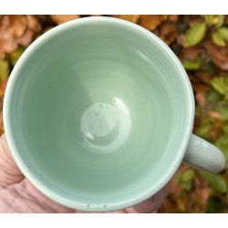 Kopi af Keramik krus m/hank og citat-tekst "Bas ned"