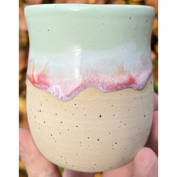 Keramik krus uden hank  grn m/lyserd lbeglasur