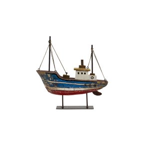 Tr�skib 22x23 cm antik bl�