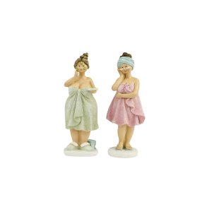 Damer Bad 2 ass. 16x7 cm pink/gr�n poly