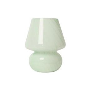 Joyful lampe i glas og farven mint, 19 cm h�j og �15cm