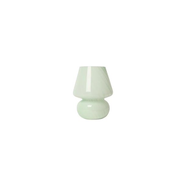 Joyful lampe i glas og farven mint, 19 cm hj og 15cm