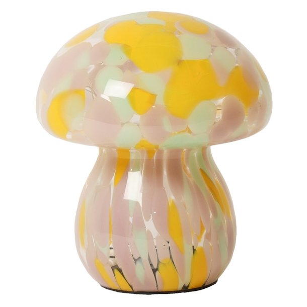 Mushy lampe i pink-grn-gul, 16 cm hj og 13cm