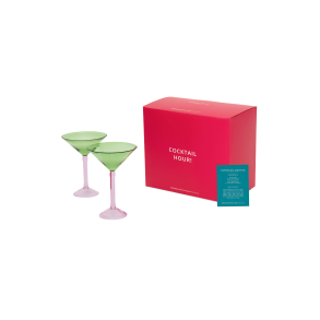 Martini Cocktail glas i s�t af 2 stk. i fin gave�ske, 18x�13 cm