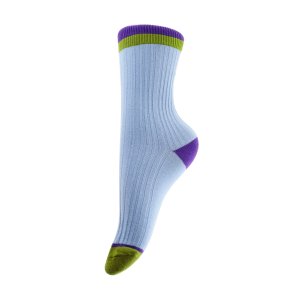 Str�mper onesize - lysebl�/lilla/matcha