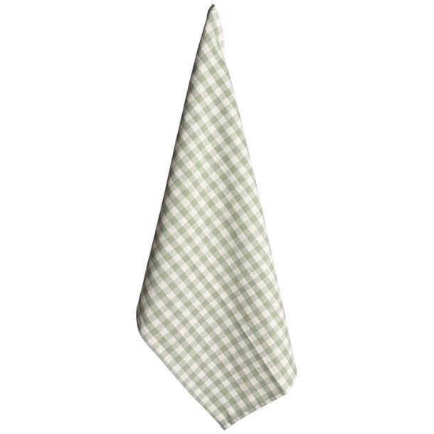 Viskestykke ternet, grn, 50x70 cm