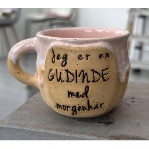 Keramik krus m/hank og citat-tekst 