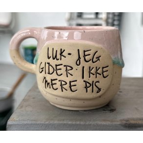 Keramik krus m/hank og citat-tekst 