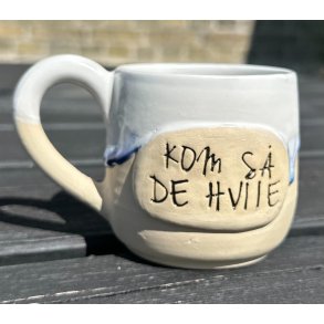 Keramik krus m/hank og citat-tekst 